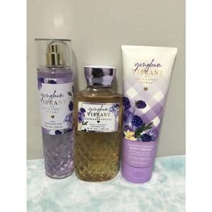 3 Bath & Body Works • Gingham Vibrant • Fragrance Mist,gelBody Cream Set - New